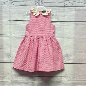 Polo Ralph Lauren Sleeveless Poplin Pink Gingham Dress Size 2T